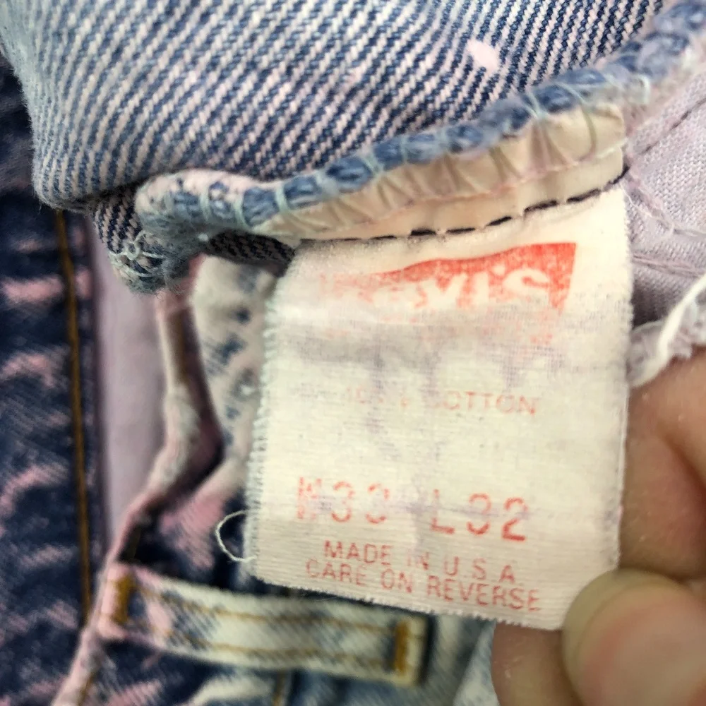 Levi's 550 Vintage Two-tone Tie-dye Denim Jean Skirt - Picture 7 of 8